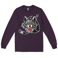 Plum chicago wolves Long Sleeve Tee - DesigneFamous