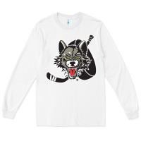 White chicago wolves Long Sleeve Tee - DesigneFamous