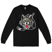 Black chicago wolves Long Sleeve Tee - DesigneFamous