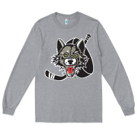 Heather Grey chicago wolves Long Sleeve Tee - DesigneFamous