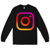 Black instagram Long Sleeve Tee - DesigneFamous