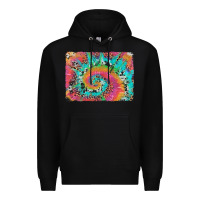 Black tie dye leopard cowhide glitter background Premium Hoodie - Artiststas