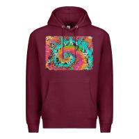 Burgundy tie dye leopard cowhide glitter background Premium Hoodie - Artiststas
