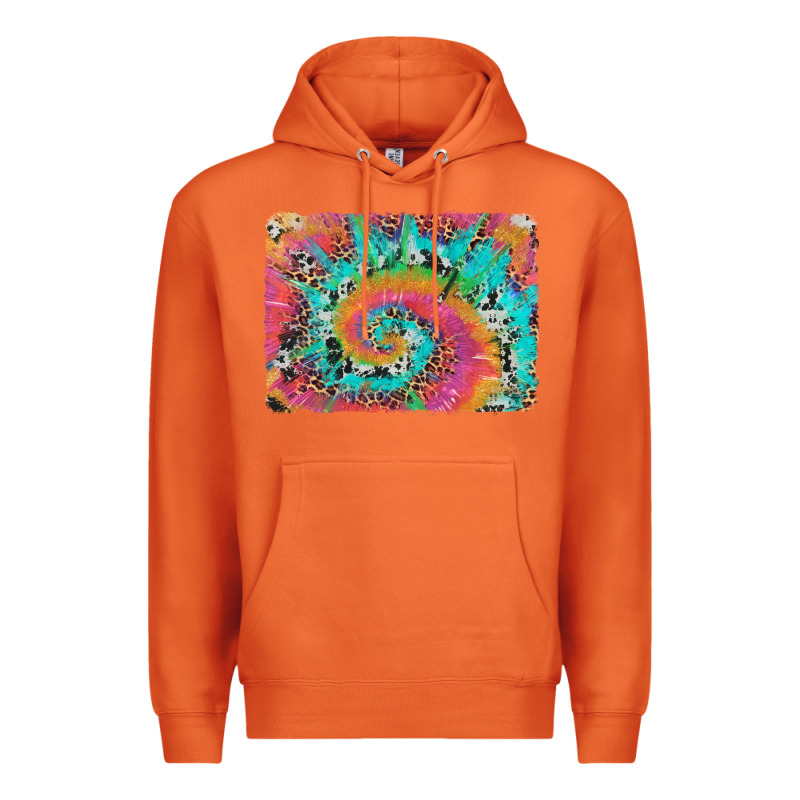 Tie Dye Leopard Cowhide Glitter Background Premium Hoodie by Artiststas | Teevron