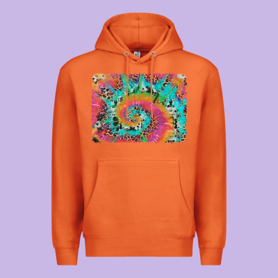 Tie Dye Leopard Cowhide Glitter Background Premium Hoodie Designed By Artiststas