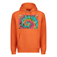 Carrot tie dye leopard cowhide glitter background Premium Hoodie - Artiststas