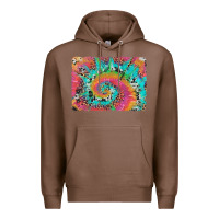 Chestnut tie dye leopard cowhide glitter background Premium Hoodie - Artiststas