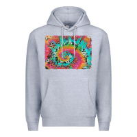Heather Grey tie dye leopard cowhide glitter background Premium Hoodie - Artiststas