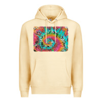Pina Colada tie dye leopard cowhide glitter background Premium Hoodie - Artiststas