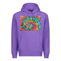 Purple tie dye leopard cowhide glitter background Premium Hoodie - Artiststas