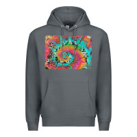 Rock tie dye leopard cowhide glitter background Premium Hoodie - Artiststas