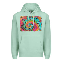 Seafoam tie dye leopard cowhide glitter background Premium Hoodie - Artiststas