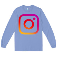 Colony Blue instagram Long Sleeve Tee - DesigneFamous