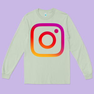 Instagram Long Sleeve Tee Designed By Designefamous