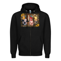 Black western farm animals Zipper Hoodie - RanaPortraitStore