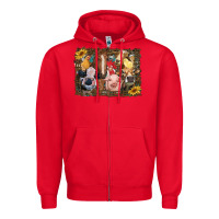 Red western farm animals Zipper Hoodie - RanaPortraitStore
