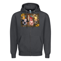 Smoke western farm animals Zipper Hoodie - RanaPortraitStore