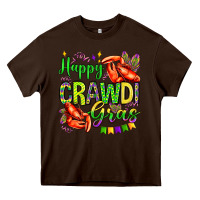Chocolate Brown happy crawdi gras olivia Heavy Core Tee - OliviaCreatesArt