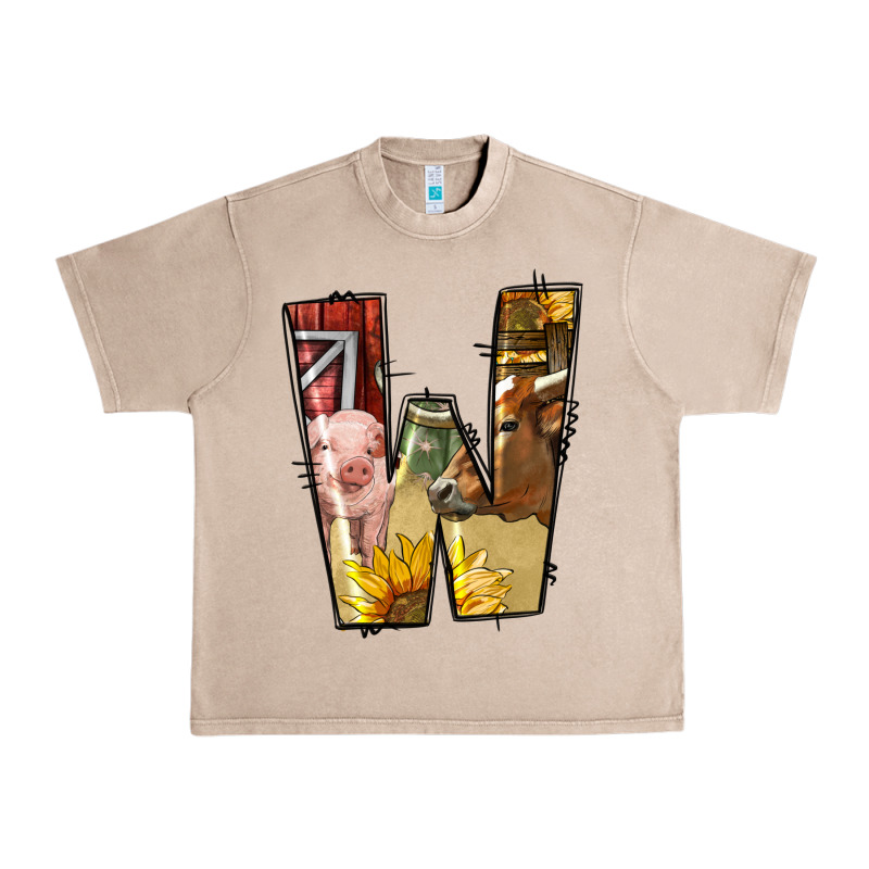 Farm Life Alphabet Lowercase Letters W Urban Heavy Tee by BundleAndBundleShop | Teevron