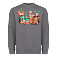 Storm cute pigs coffee Heavyweight Sweatshirt - Jasminsmagicworld