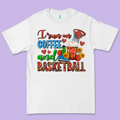 I Run On Coffee And Basketball Frappe Premium Tee Designed By Fadigitalartstudio