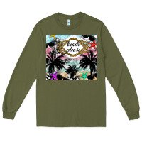 Army Green Beach Please Long Sleeve Tee - CowhideDigitalArt