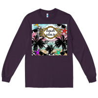 Plum Beach Please Long Sleeve Tee - CowhideDigitalArt