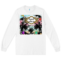 White Beach Please Long Sleeve Tee - CowhideDigitalArt