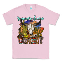 Bubblegum Pink simmer down cowboy Classic Tee - OliviaCreatesArt