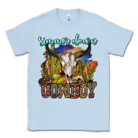 Dusty Blue simmer down cowboy Classic Tee - OliviaCreatesArt