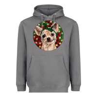Storm Christmas Chihuahua With Buffalo Plaid Heavyweight Hoodie - RanaPortraitStore