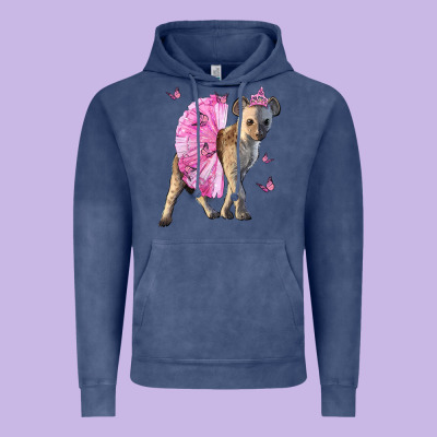 Baby Hyena With Tutu Vintage Hoodie Designed By Lillyallendesigns