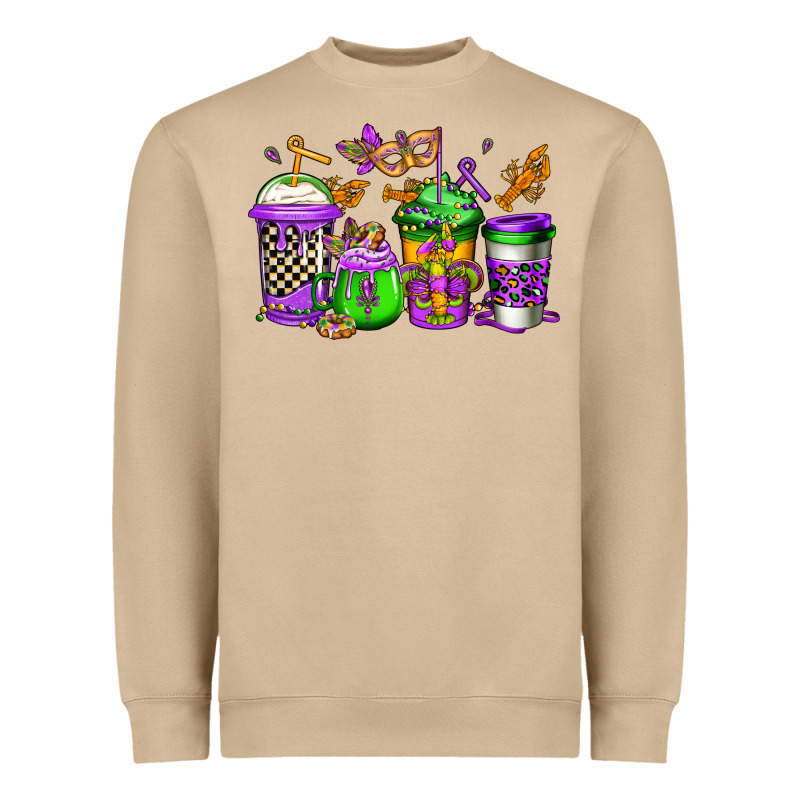 Mardi Gras Crawfish Coffee Heavyweight Sweatshirt by Jasminsmagicworld | Teevron