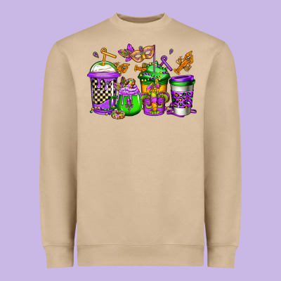Mardi Gras Crawfish Coffee Heavyweight Sweatshirt Designed By Jasminsmagicworld