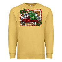 Antique Gold Christmas Truck With Christmas Tree Premium Sweatshirt - RanaPortraitStore