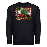 Black Christmas Truck With Christmas Tree Premium Sweatshirt - RanaPortraitStore