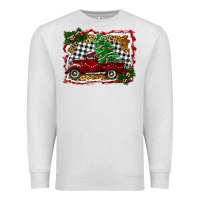 Oatmeal Heather Christmas Truck With Christmas Tree Premium Sweatshirt - RanaPortraitStore