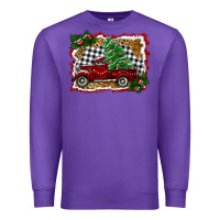 Purple Christmas Truck With Christmas Tree Premium Sweatshirt - RanaPortraitStore