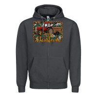 Smoke Merry Christmas Tractor Zipper Hoodie - RanaPortraitStore