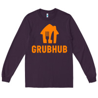 Plum Grubhub t-shirt Long Sleeve Tee - DesigneFamous