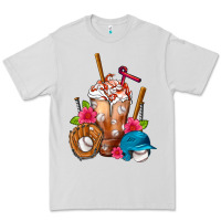Dove Grey Baseball Frappe Premium Tee - FaDigitalArtStudio