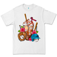 White Baseball Frappe Premium Tee - FaDigitalArtStudio