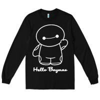 Black hello baymax Long Sleeve Tee - DesigneFamous