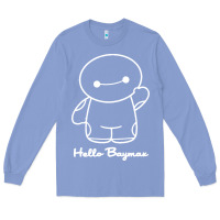 Colony Blue hello baymax Long Sleeve Tee - DesigneFamous
