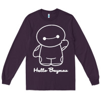 Plum hello baymax Long Sleeve Tee - DesigneFamous