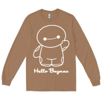 Toasted Coconut hello baymax Long Sleeve Tee - DesigneFamous