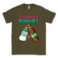 Army Green Drinking Buddies Classic Tee - Jasminsmagicworld