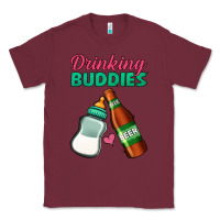 Burgundy Drinking Buddies Classic Tee - Jasminsmagicworld