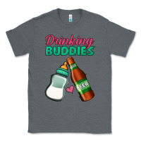 Charcoal Heather Drinking Buddies Classic Tee - Jasminsmagicworld