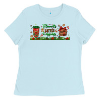Baby Blue flannels lattes leggings libbey glass Ladies Tee - BundleAndBundleShop